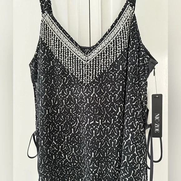 NWT Jumpsuit with Chiffon Overlay - Picture 4 of 9